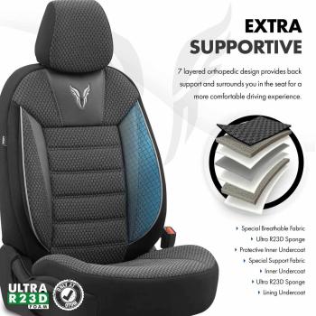Auto Sitzbezug Set Universal Vorne und Hinten Komfortabel Komplett Set